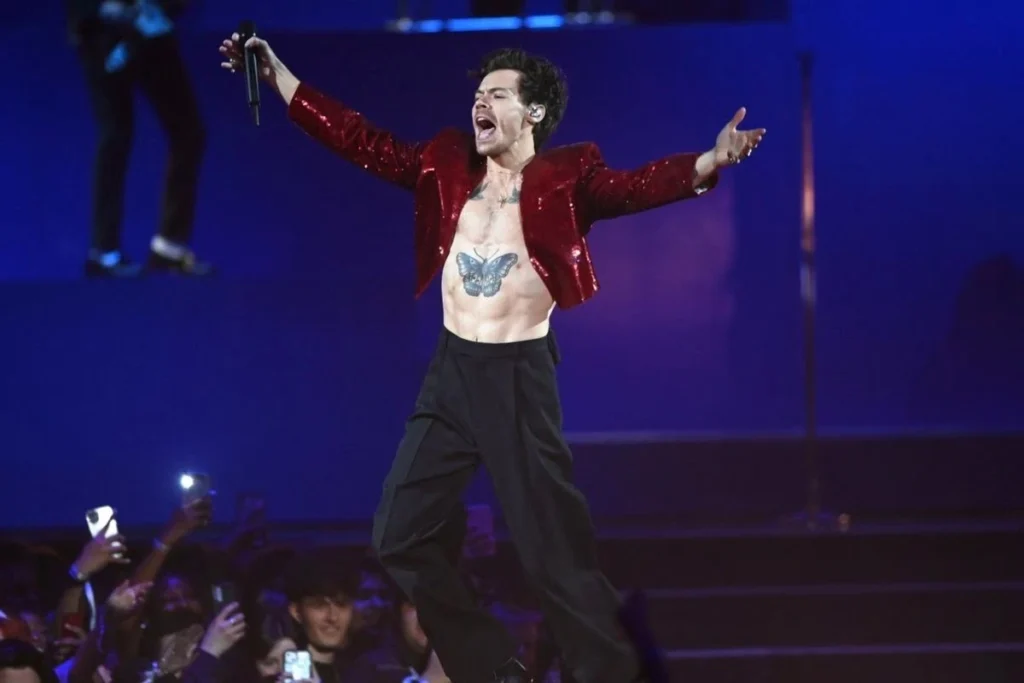 Harry Styles op de Brit Awards in de O2 Arena