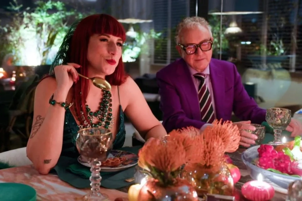 Zoe Biezoe en Paul De Grande aan tafel bij Inge Onsea in Komen eten