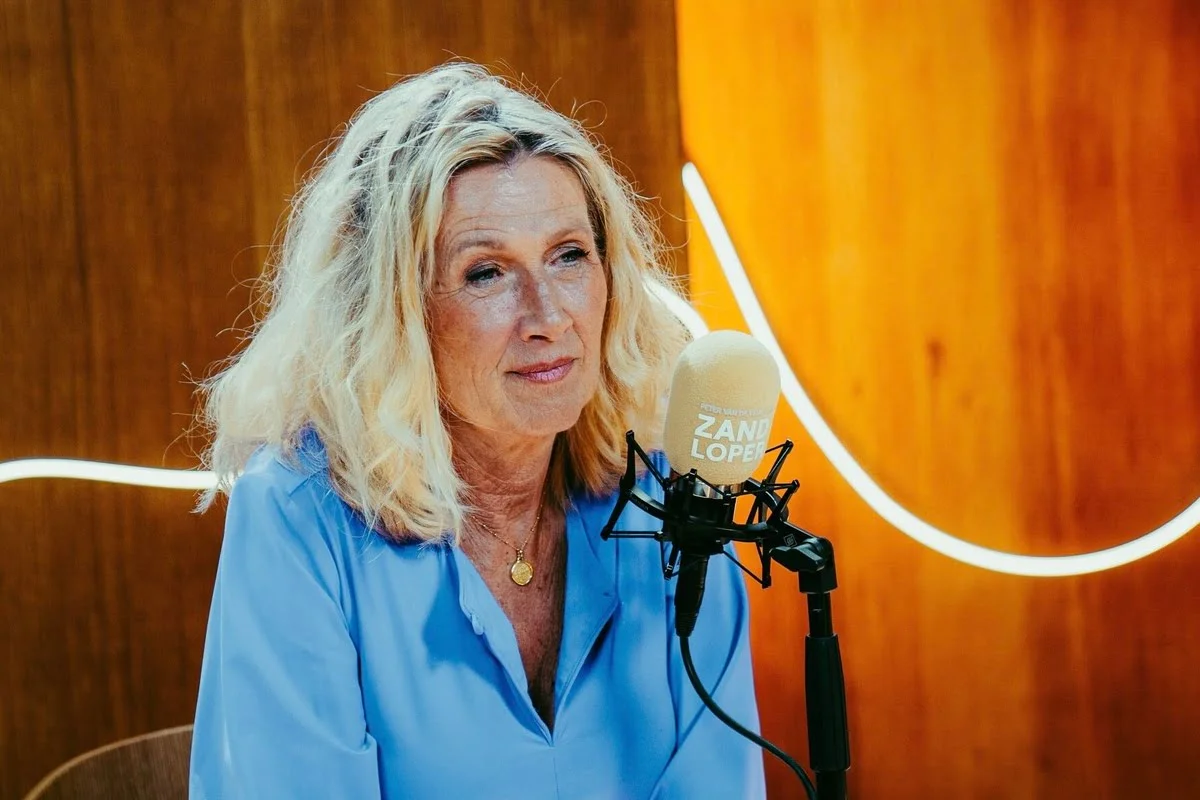 Anne De Baetzelier in de VRT-podcast “De zandloper”.